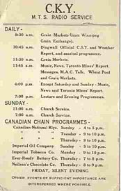 C.K.Y. Winnipeg 1928