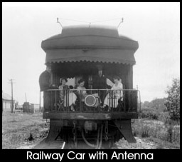 Railway Car with Antenna